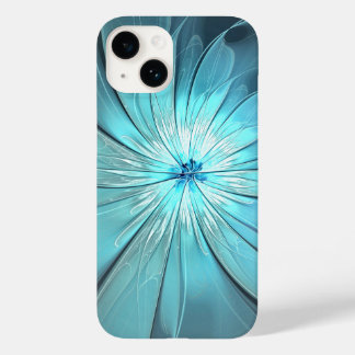 Capa de telefone com flor moderna aqua