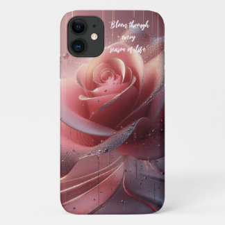Capa de telefone com flor rosa