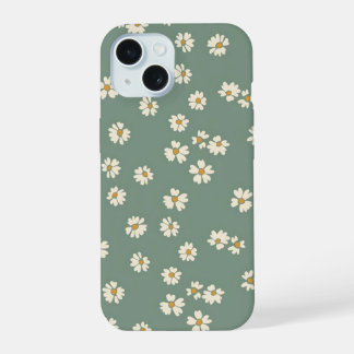 Capa de telefone com flores verdes