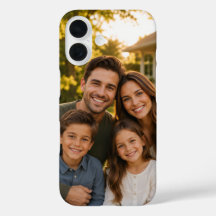 Capa de telefone com foto personalizada da família