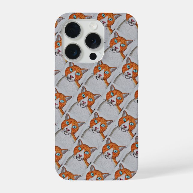 Capa de telefone com gato laranja e branco (Verso)