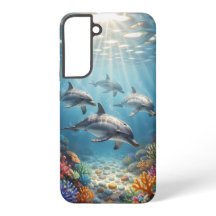 Capa de telefone com golfinhos.