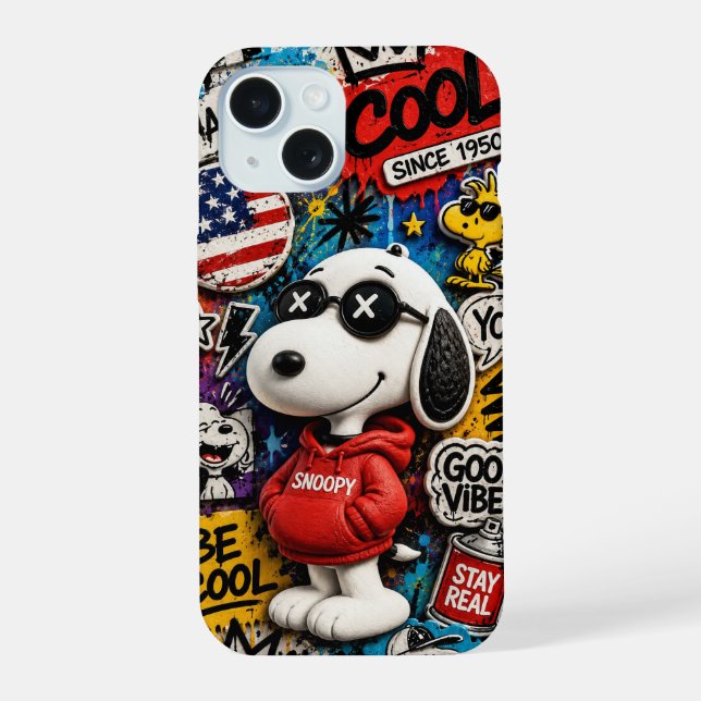 Capa de Telefone com Grafite do Snoopy | Arte de R (Verso)