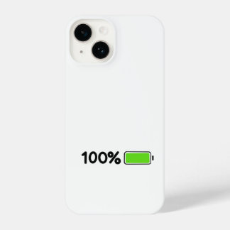 Capa de telefone com ícone de bateria 100%