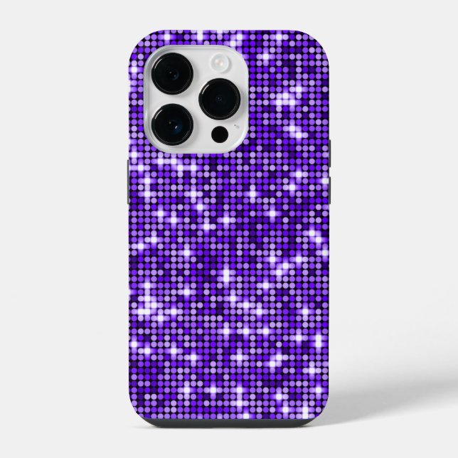 Capa de Telefone com Lantejoulas Violeta (Verso)