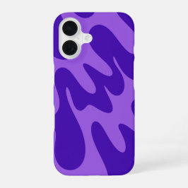 Capa de telefone com ondas estilo retrô roxo