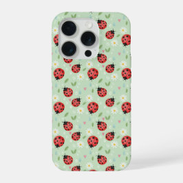 Capa de Telefone com Padrão de Flor de Joaninha