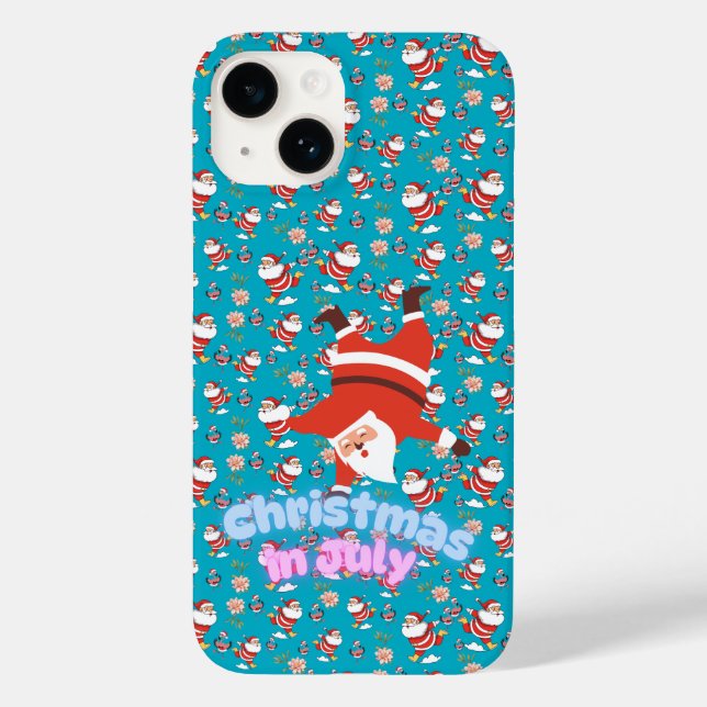 Capa de telefone com padrão engraçado do Papai Noe (Verso)