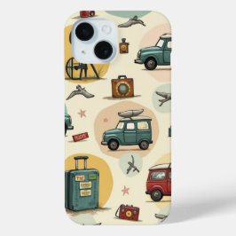 Capa de telefone com padrão Viagem