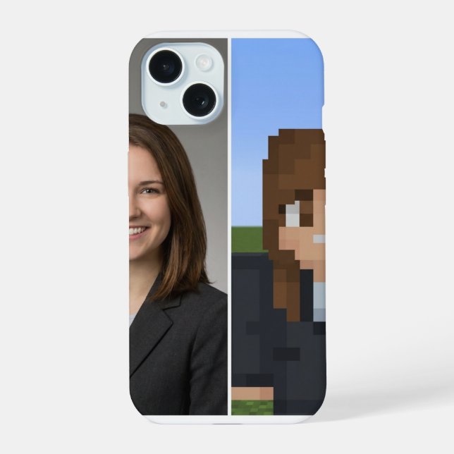 Capa de telefone com personagem de Minecraft Block (Verso)