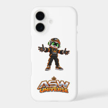 Capa de telefone com personagem de robô Axel Futur