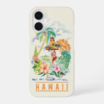 Capa de telefone com pôster de viagem havaiano vin