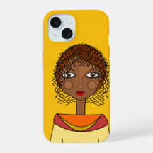 Capa de telefone com rosto abstrato bonito