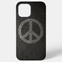 Capa de telefone com símbolo de paz preto - iPhone