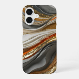 Capa de telefone com tons laranja vibrantes ondas 