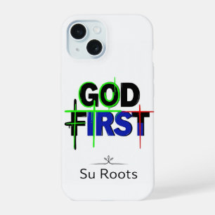 Capa de telefone cristã 'Deus Primeiro' da Su Root