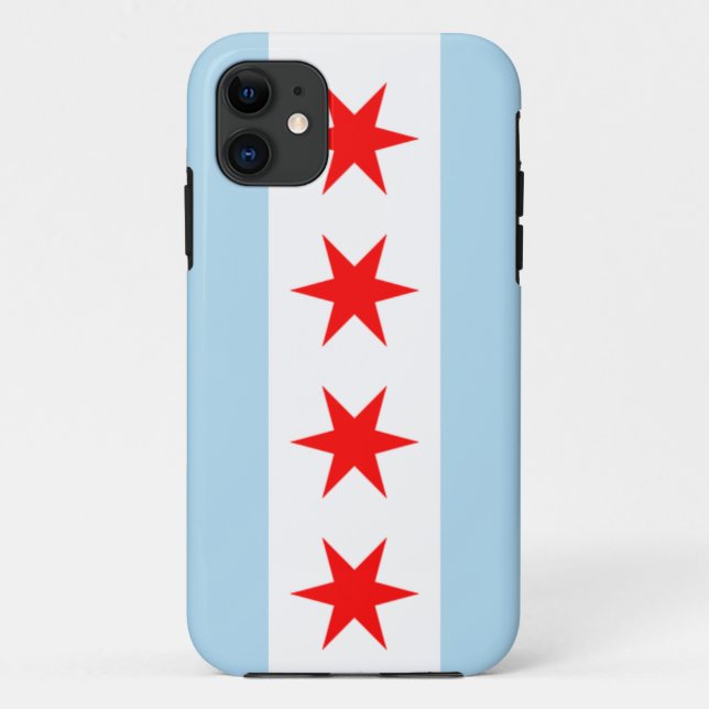 capa de telefone da bandeira de Chicago do iPhone (Verso)