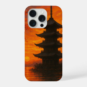 Capa de telefone da Pagode do Pôr do Sol no Vietnã