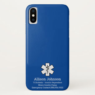 Capa de telefone de Alerta Médico Personalizado