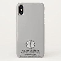 Capa de telefone de Alerta Médico Personalizado
