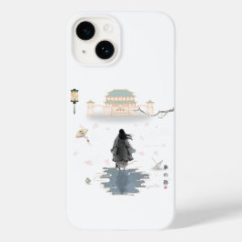 Capa de telefone de arte oriental calma sonhada