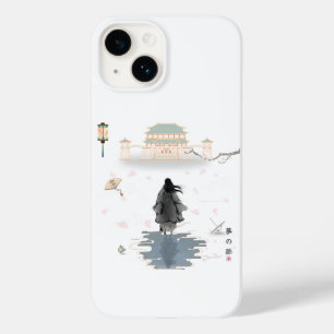 Capa de telefone de arte oriental calma sonhada