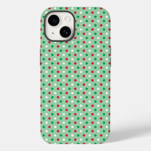 Capa de telefone de Bolinhas Vermelha, Branca e Ve