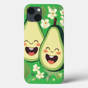Capa de telefone de Casal Avocado   Funny Kawaii F