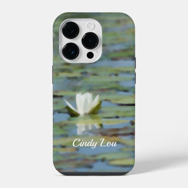 Capa de telefone de Célula de Aquarela de Flor Wat (Verso)