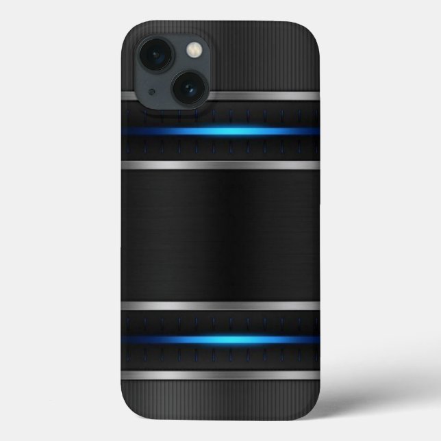 Capa de telefone de células de diamante Black Silv (Verso)