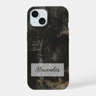Capa de telefone de couro quebrada desbotada com m