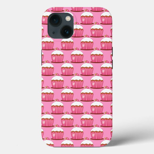 Capa de telefone de Cupcakes rosa (Verso)