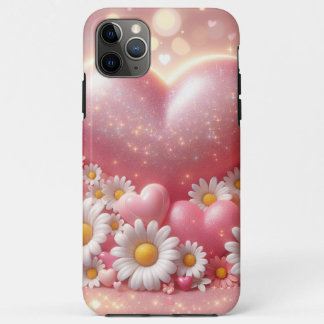 Capa de telefone de Design com Flores e Coração Ro