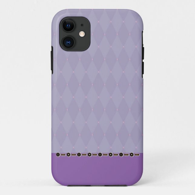 Capa de telefone de Design de Diamante Roxo (Verso)