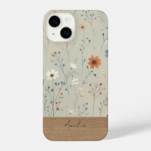 Capa de telefone de flor selvagem personalizada