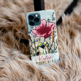 Capa de telefone de flor silvestre mista personali