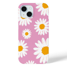 Capa de telefone de girassol cor-de-rosa pastel - 