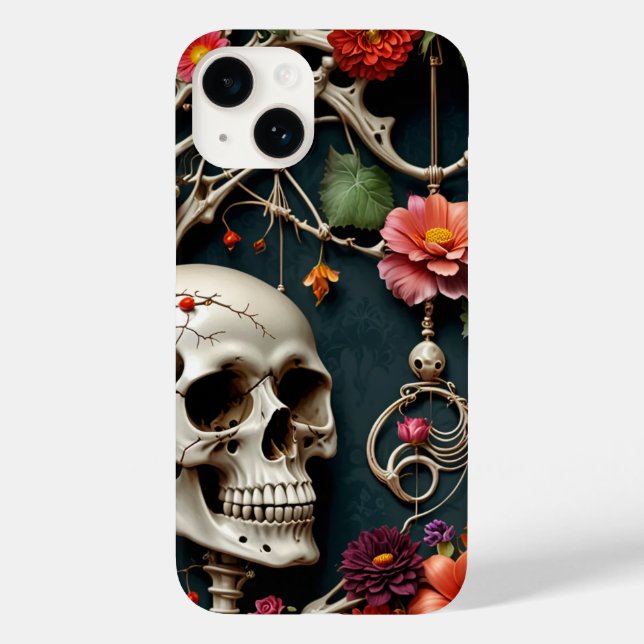 Capa de telefone de Harmonia Floral Gótica (Verso)