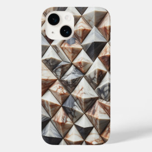 Capa de telefone de mármore geométrico 3D de luxo