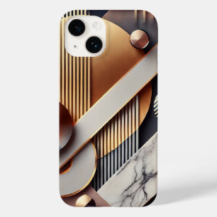 Capa de telefone de mármore geométrico de luxo