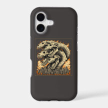 Capa de telefone de monstro gigante Kaiju esquelét
