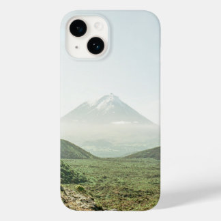 Capa de telefone de montanha com neve pacífica