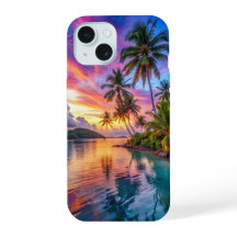 Capa de telefone de Paisagem Sunset da Ilha Tropic
