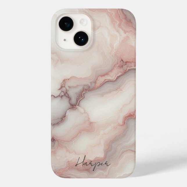 Capa de telefone de Pedra Marble Personalizada (Verso)