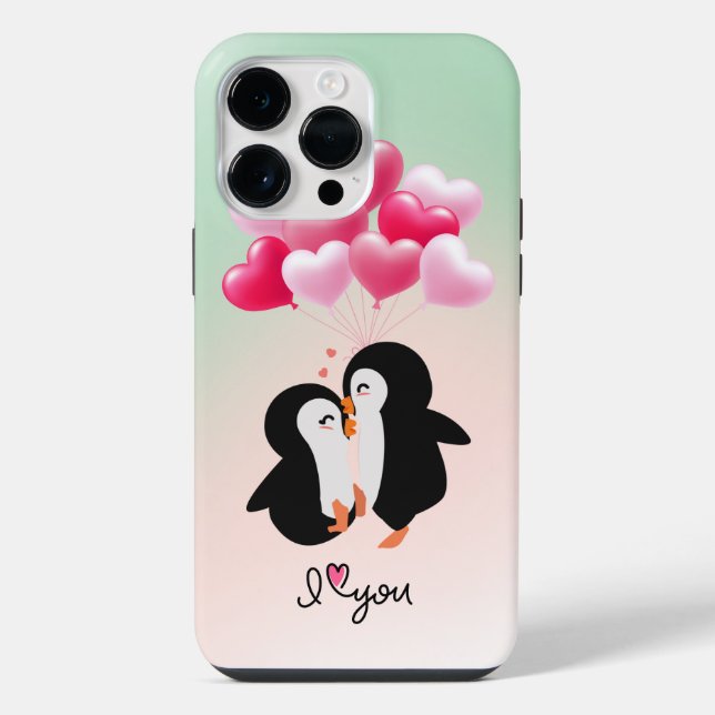Capa de telefone de pinguim (Verso)