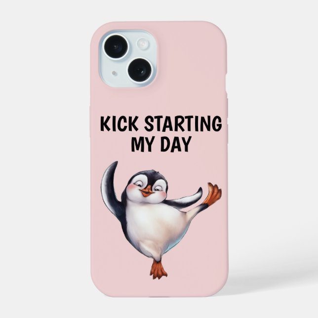 Capa de telefone de pinguim dançante (Verso)