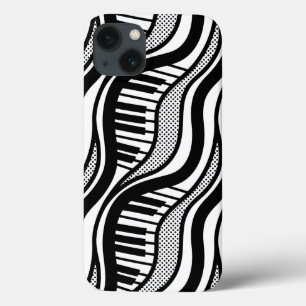 Capa de telefone de Polka para Piano Negro e Branc