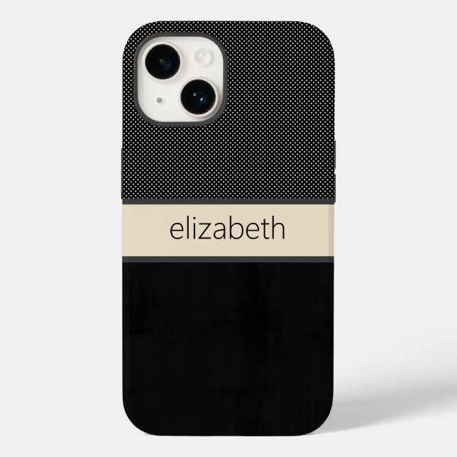 Capa de telefone de pontos pretos personalizados (Verso)