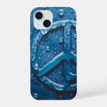 Capa de telefone de Símbolos de Paz de Água Azul