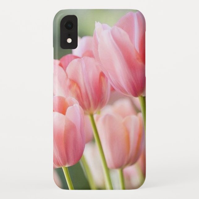 Capa de telefone de Tulipas Rosa (Verso)